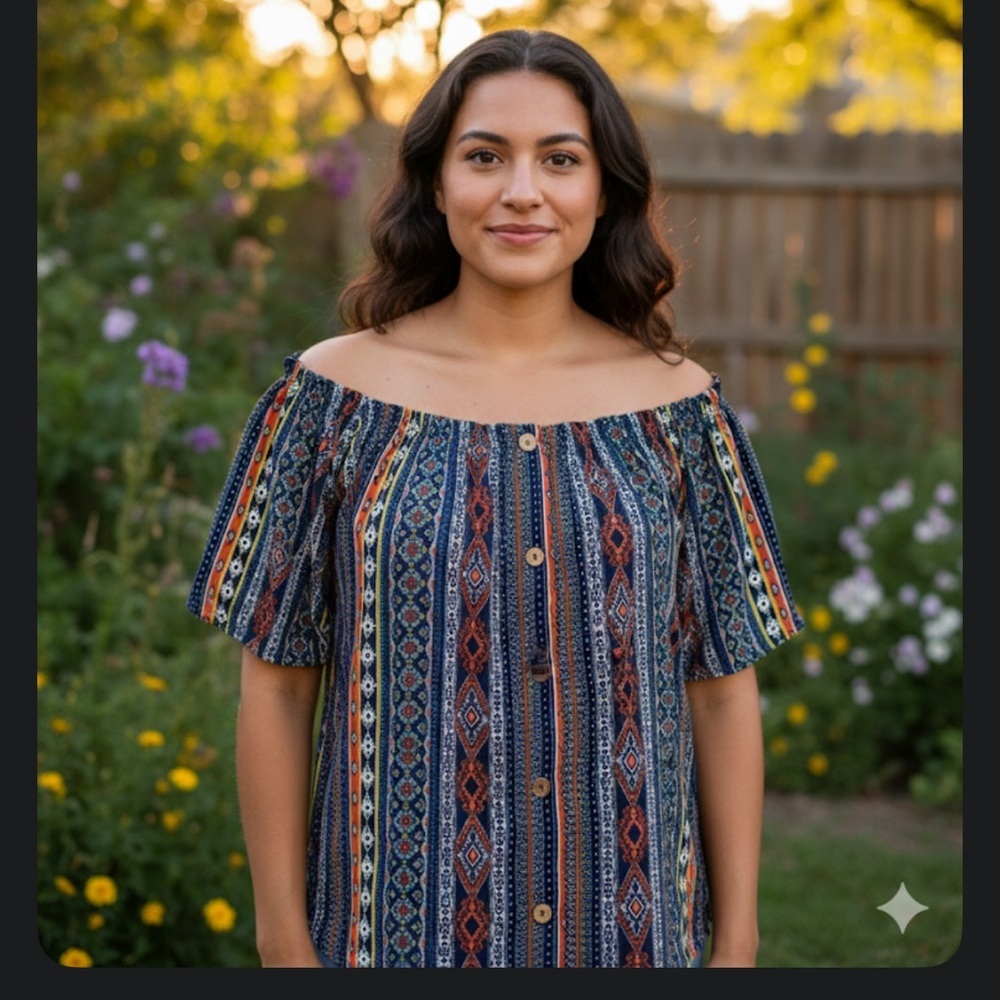 Modern attraction size small Multicolor Bohemian Women Top new